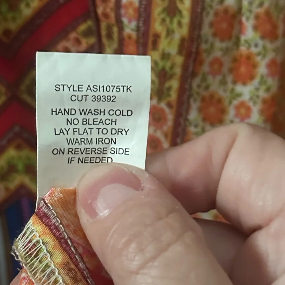 Anthropologie Fig & Flower Boho Flowy Women's Peasant Top XL Patchwork Hippie - Picture 5 of 7